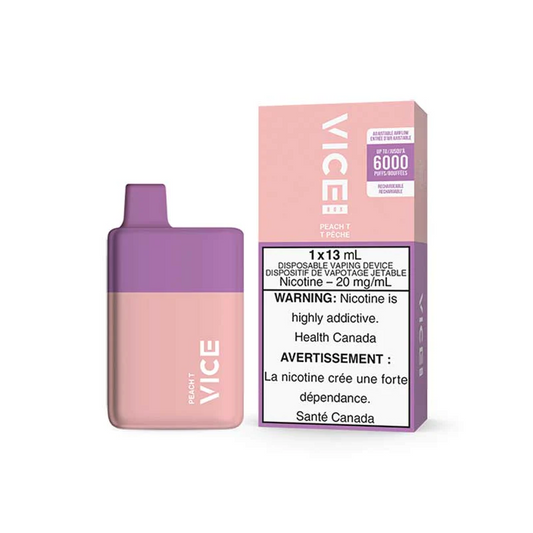 Vice Box 6000 Peach T 20mg/mL disposable (Provincial)