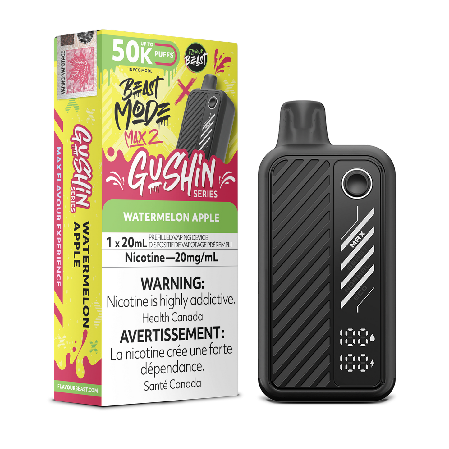Flavour Beast Mode Max 2 Gushin Watermelon Apple 50k Puffs Disposable (Provincial)