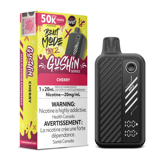 Flavour Beast Mode Max 2 Gushin Cherry 50k Puffs Disposable (Provincial)