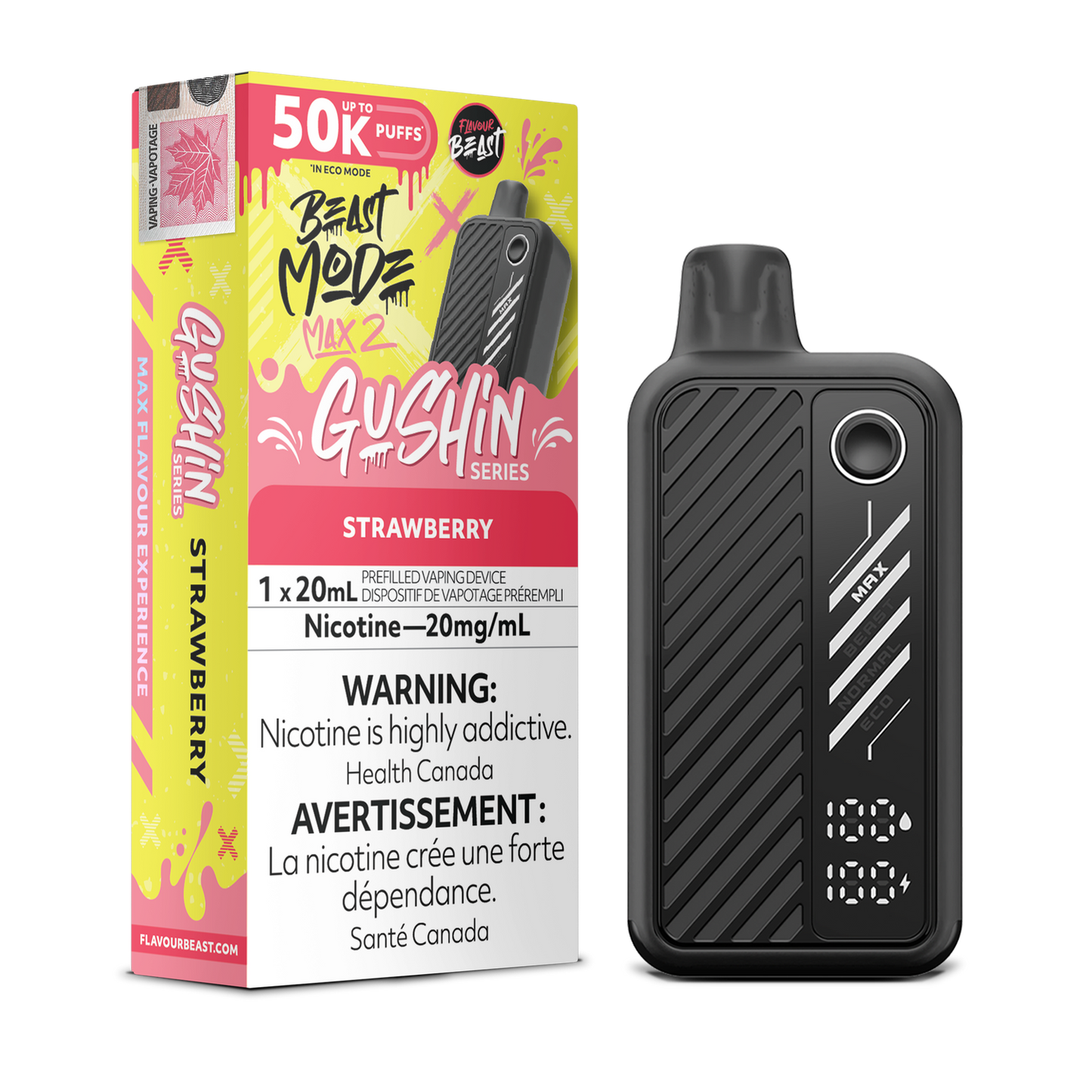 Flavour Beast Mode Max 2 Gushin Strawberry 50k Disposable (Provincial)