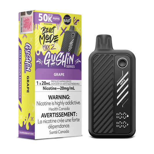 Flavour Beast Mode Max 2 Gushin Grape 50k Puffs Disposable (Provincial)