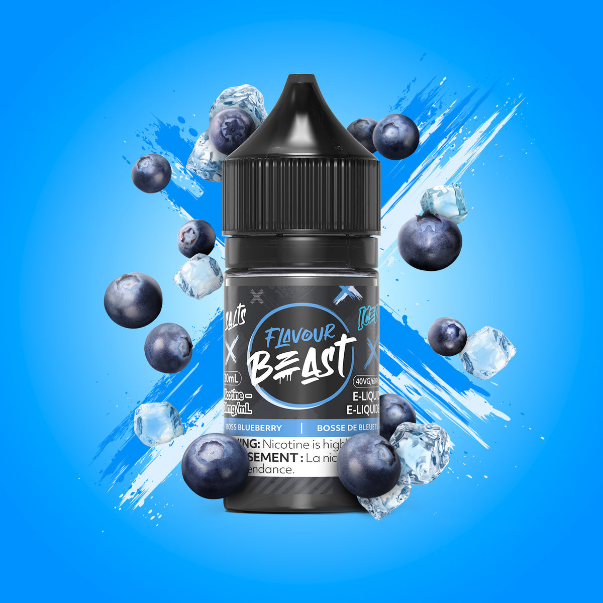 Flavour Beast E-Liquid Boss Blueberry Iced 20mg - 30ml (Provincial)