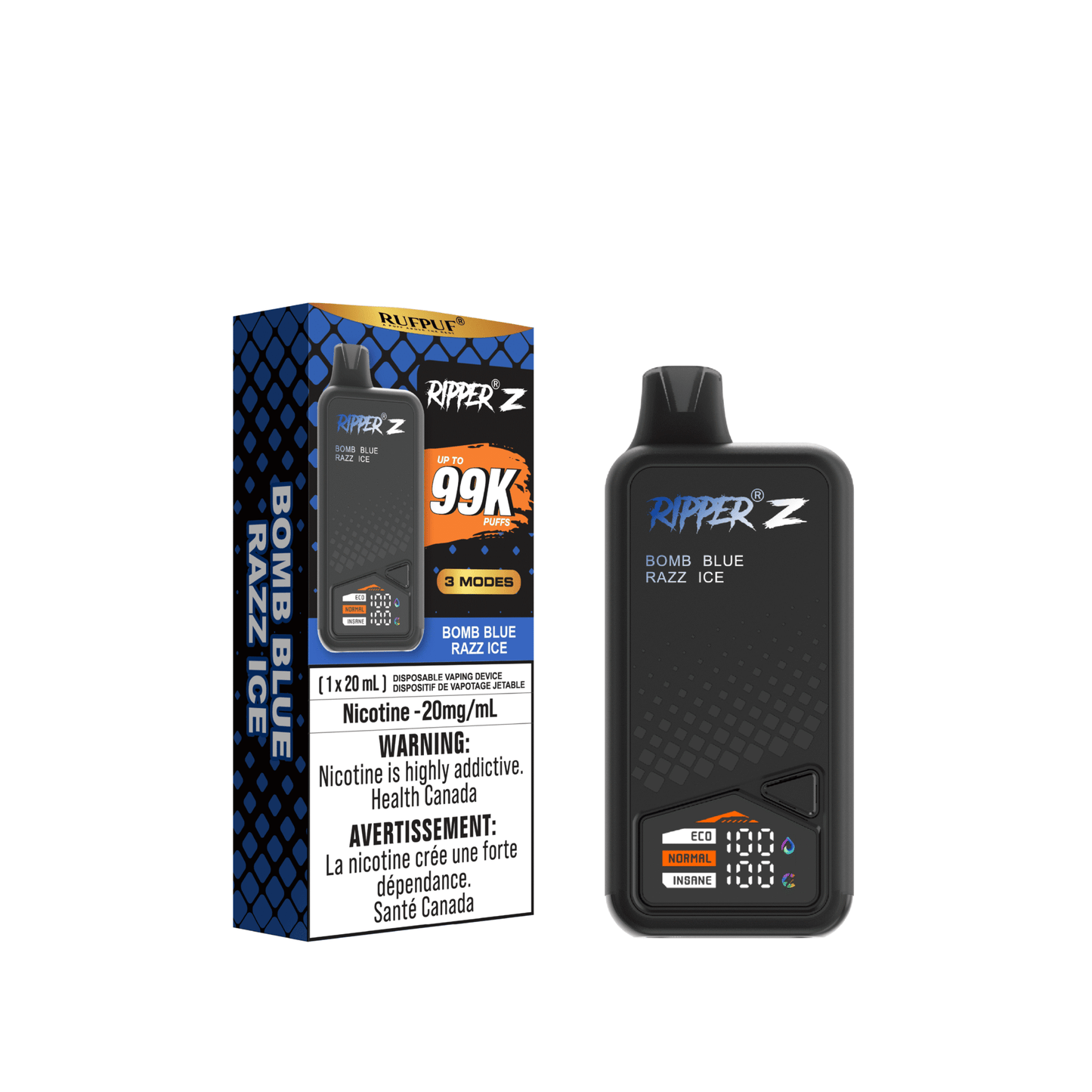 Ripper Z 99k Disposable Bomb Blue Razz Ice