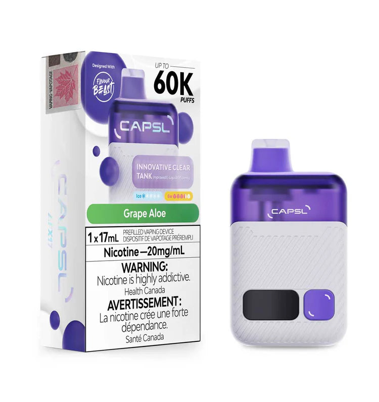 Capsl 60k Grape Aloe 20mg/ml Disposable (Provincial)