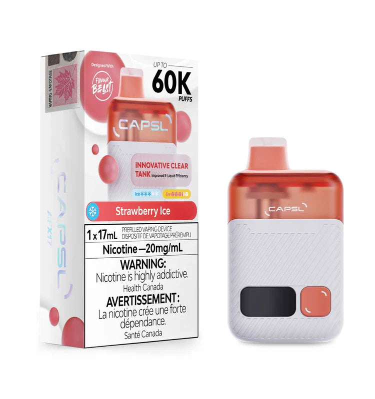 Capsl 60k Strawberry Ice 20mg/ml Disposable (Provincial)