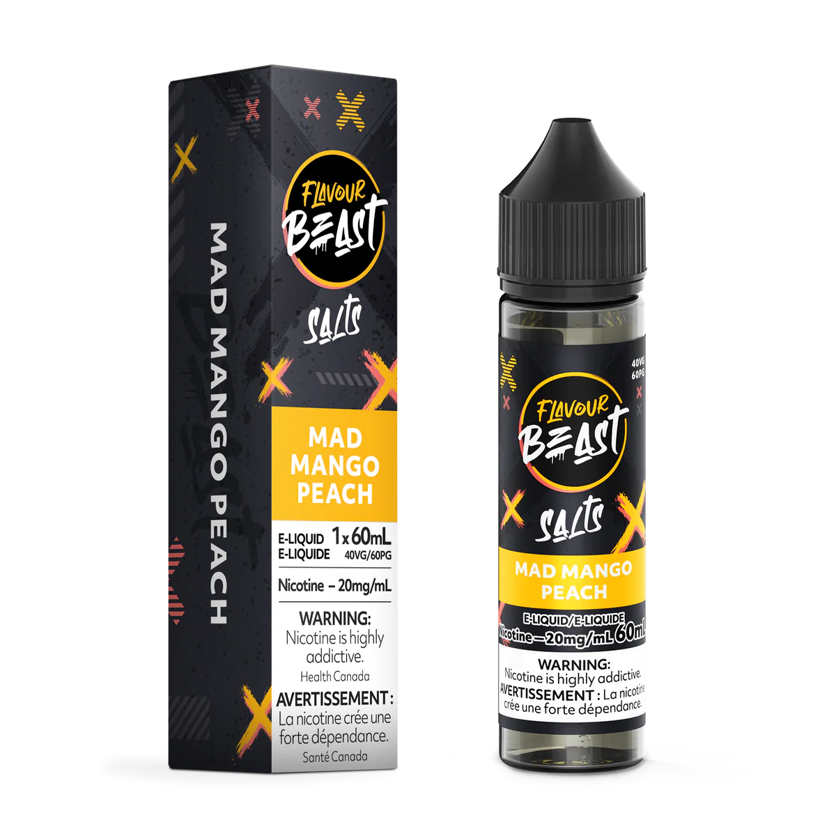 Flavour Beast E-liquid Mad Mango Peach 20mg - 60ml (Provincial)