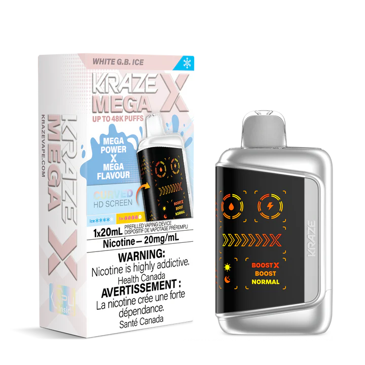 Kraze Mega X 48K White G.B Ice 20mg/mL Disposable (Provincial)