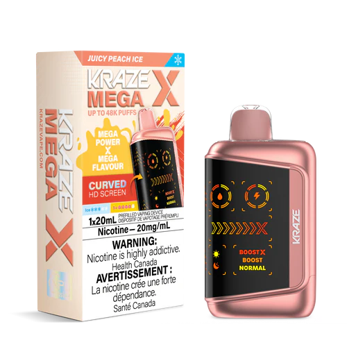 Kraze Mega X 48K Juicy Peach Ice 20mg/mL Disposable (Provincial)