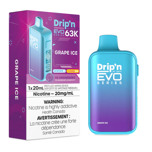 Drip’n EVO 63K Grape Ice 20mg/ml Disposable (Provincial)