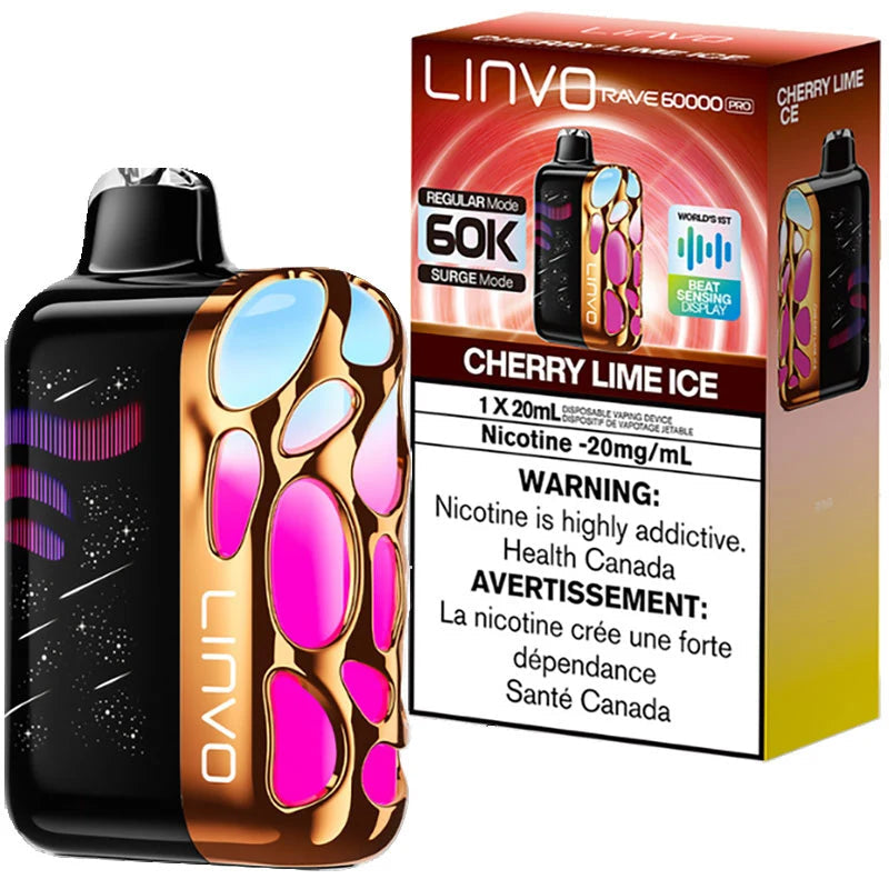 Linvo Rave 60k Cherry Lime Ice 20mg/ml disposable (Provincial)