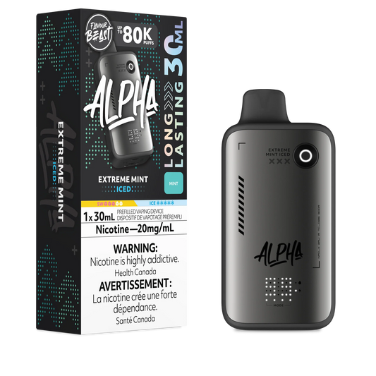 Flavour Beast Alpha 80k Extreme Mint Iced 20mg/30mL Disposable (Provincial)