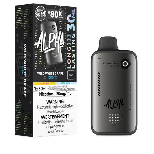 Flavour Beast Alpha 80k Wild White Grape Iced 20mg/30mL Disposable (Provincial)