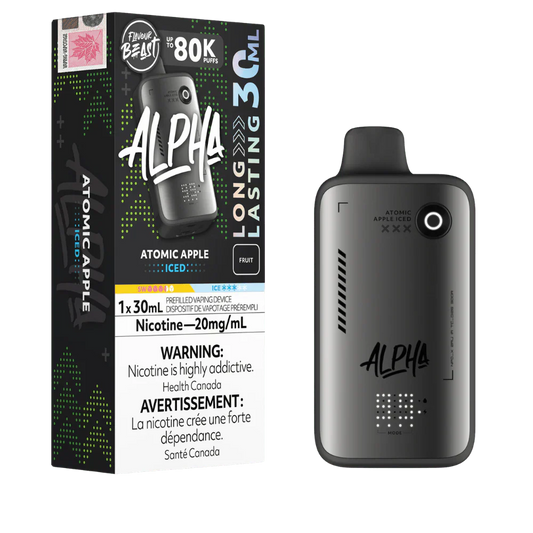 Flavour Beast Alpha 80k Atomic Apple Iced 20mg/30mL Disposable (Provincial)