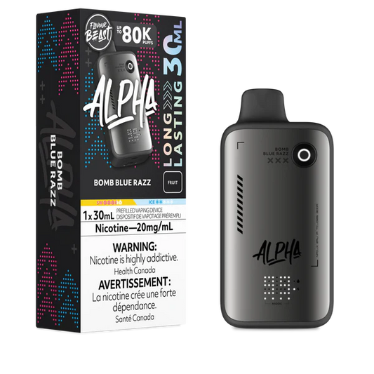 Flavour Beast Alpha 80k Bomb Blue Razz 20mg/30mL Disposable (Provincial)