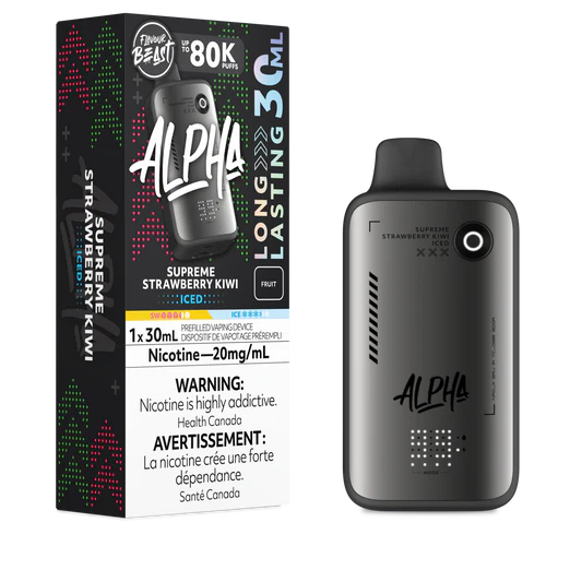 Flavour Beast Alpha 80k Supreme Strawberry Kiwi Iced 20mg/30mL Disposable (Provincial)