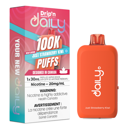 Drip’n Daily 100K Just Strawberry Kiwi 20mg/mL Disposable (Provincial)