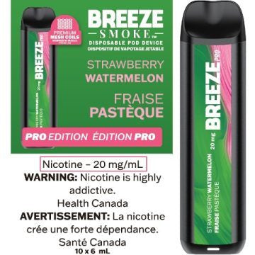 Breeze Pro 2000 Strawberry Watermelon 20mg/mL disposable(Provincial)
