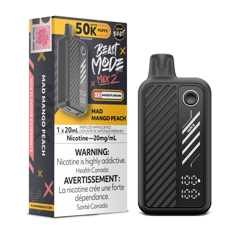 Flavour Beast Mode Max2 50k Mad Mango Peach 20mg disposable (Provincial)