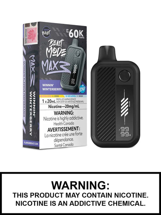 Flavour Beast Mode Max 3 60K Winnin’ Winterberry Iced 20mg/mL disposable (Provincial)