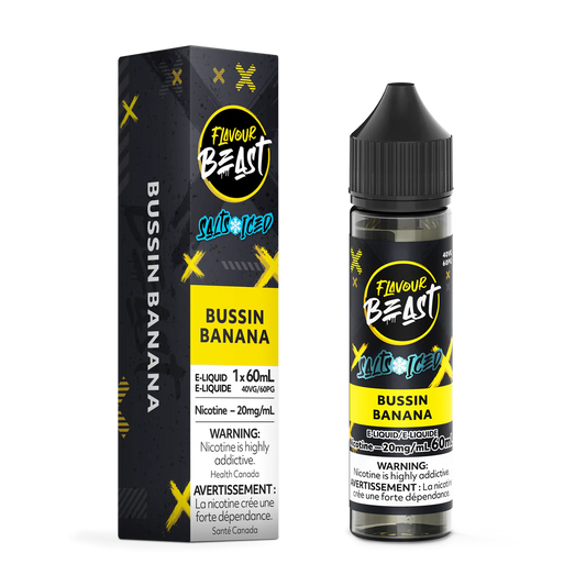 Flavour Beast E-liquid Bussin Banana Iced 20mg - 60ml (Provincial)