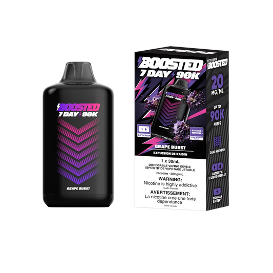 Boosted 7days 90k Grape Burst 20mg disposable (Provincial)