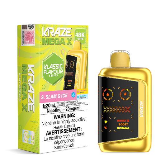 Kraze Mega X 48K S. Slam G Ice 20mg Disposable (Provincial)