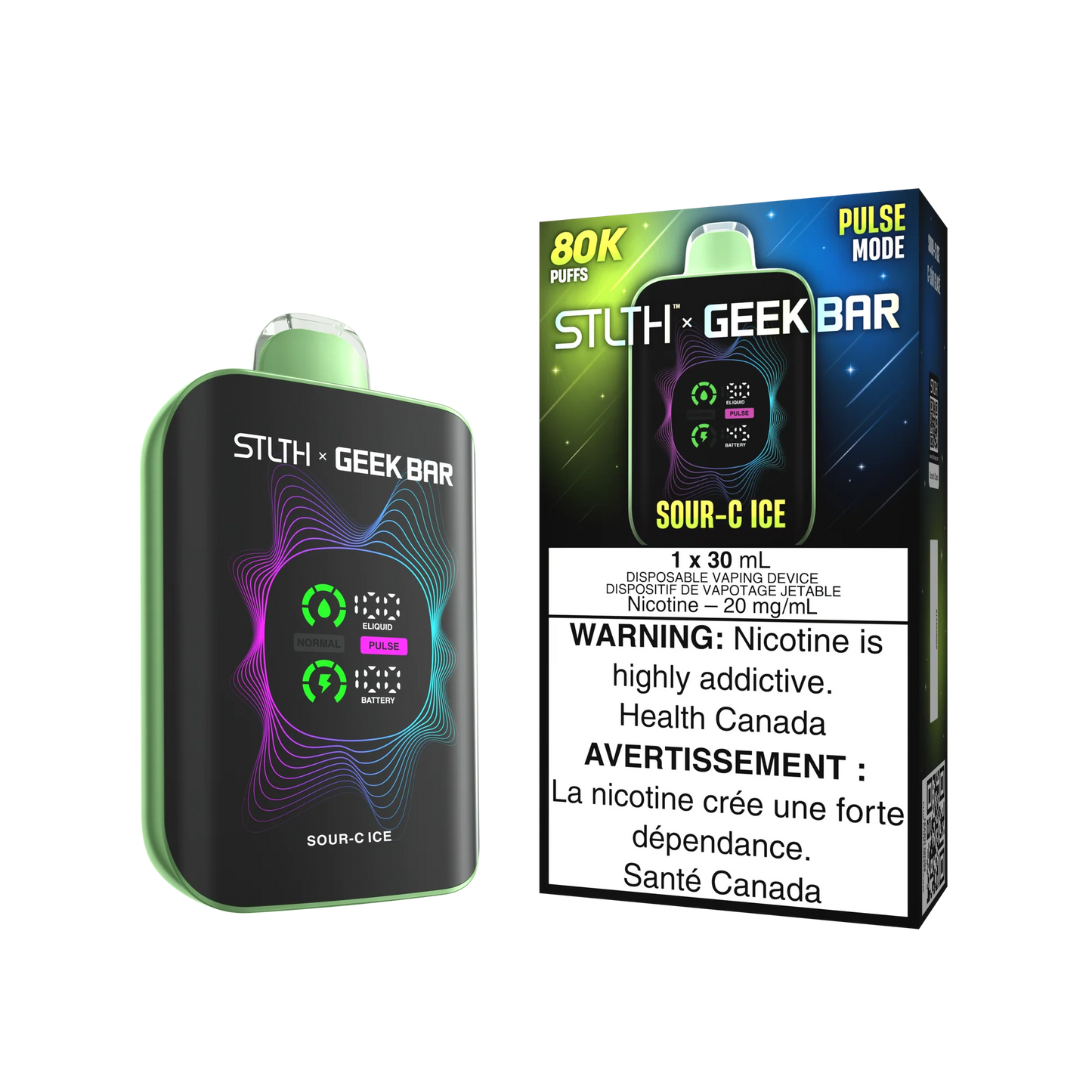 Stlth X Geek Bar 80K Sour-C Ice 20mg/ml disposable (Provincial)