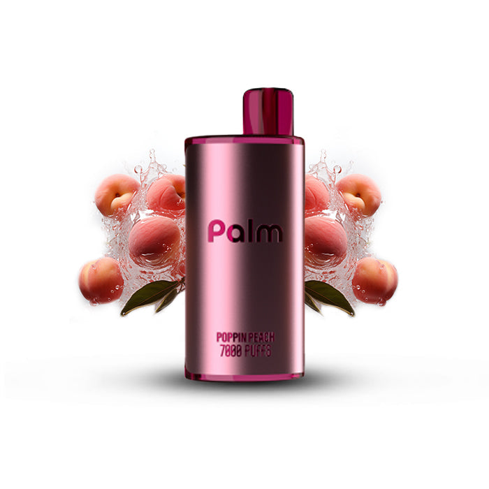 Palm pop hit 7000 puffs Poppin Peach 20mg disposable (provincial)
