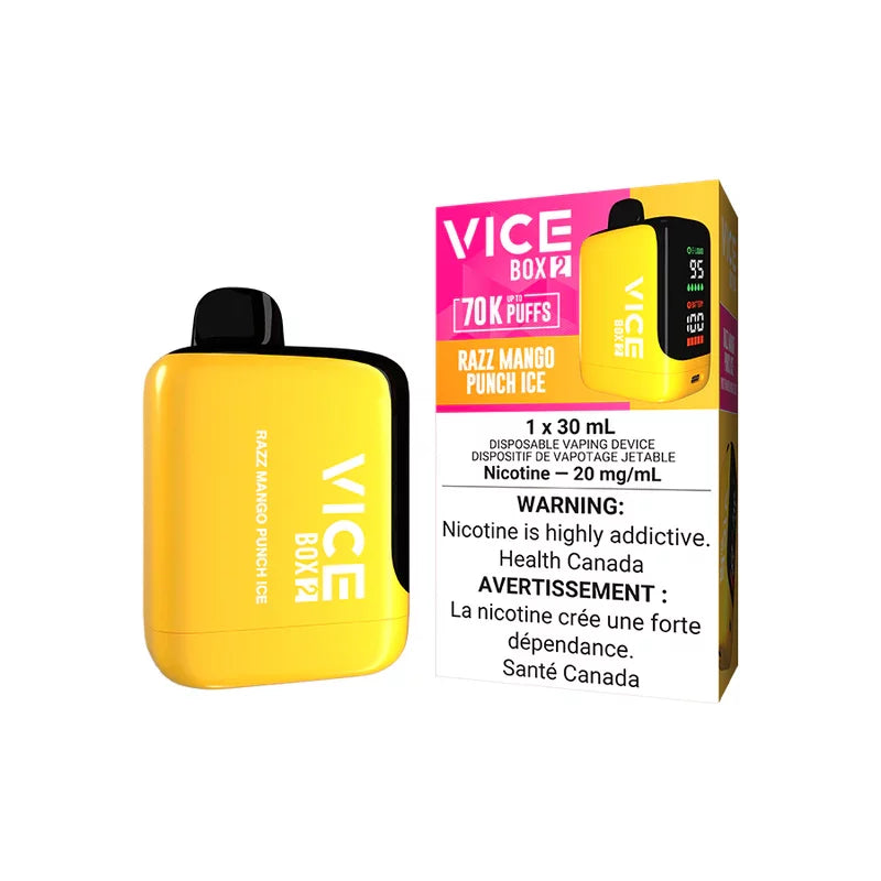 Vice Box 2 Razz Mango Punch Ice 70k puff 20mg/mL disposable (Provincial )