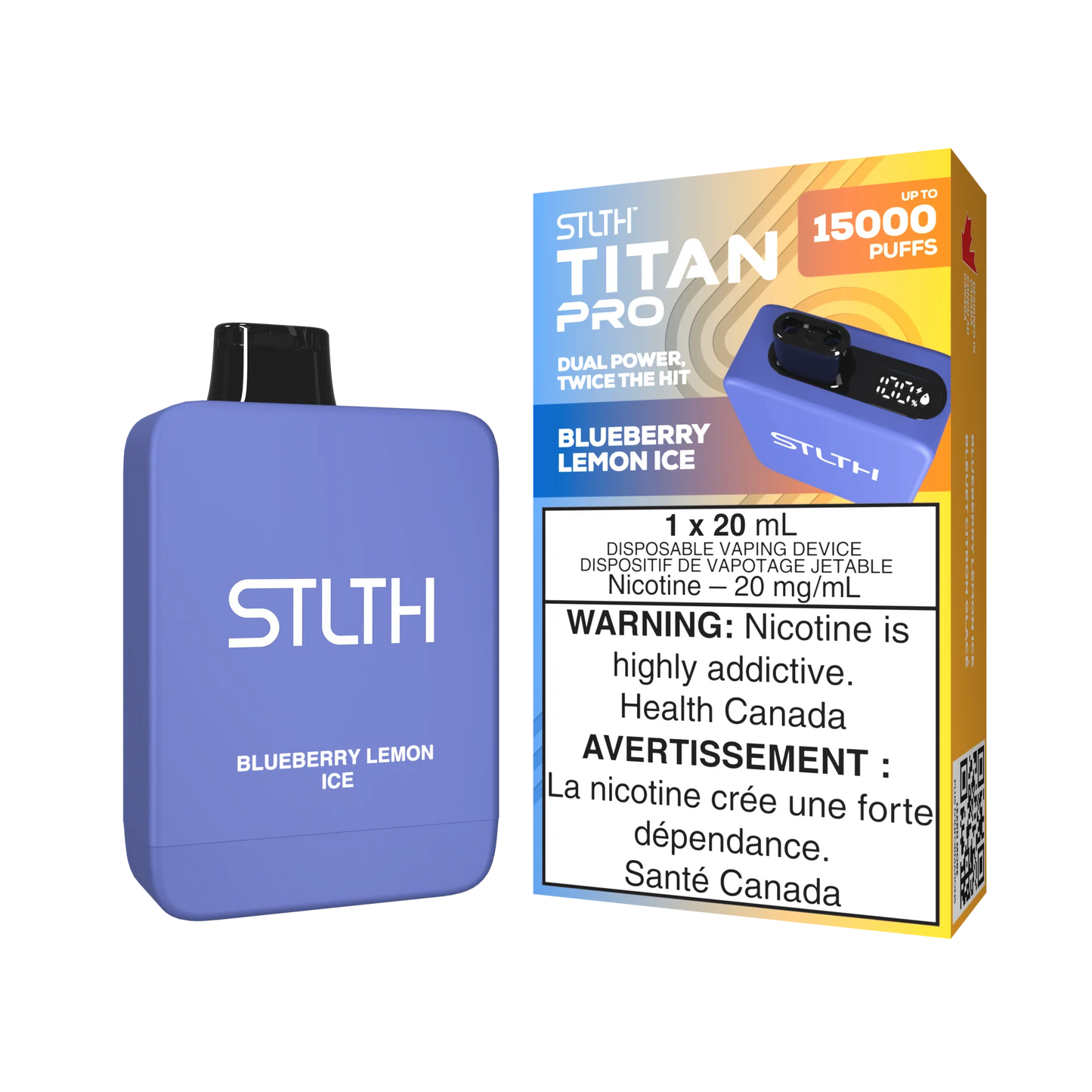 Stlth Titan Pro 15k Blueberry Lemon Ice 20mg/ml Disposable  (Provincial)