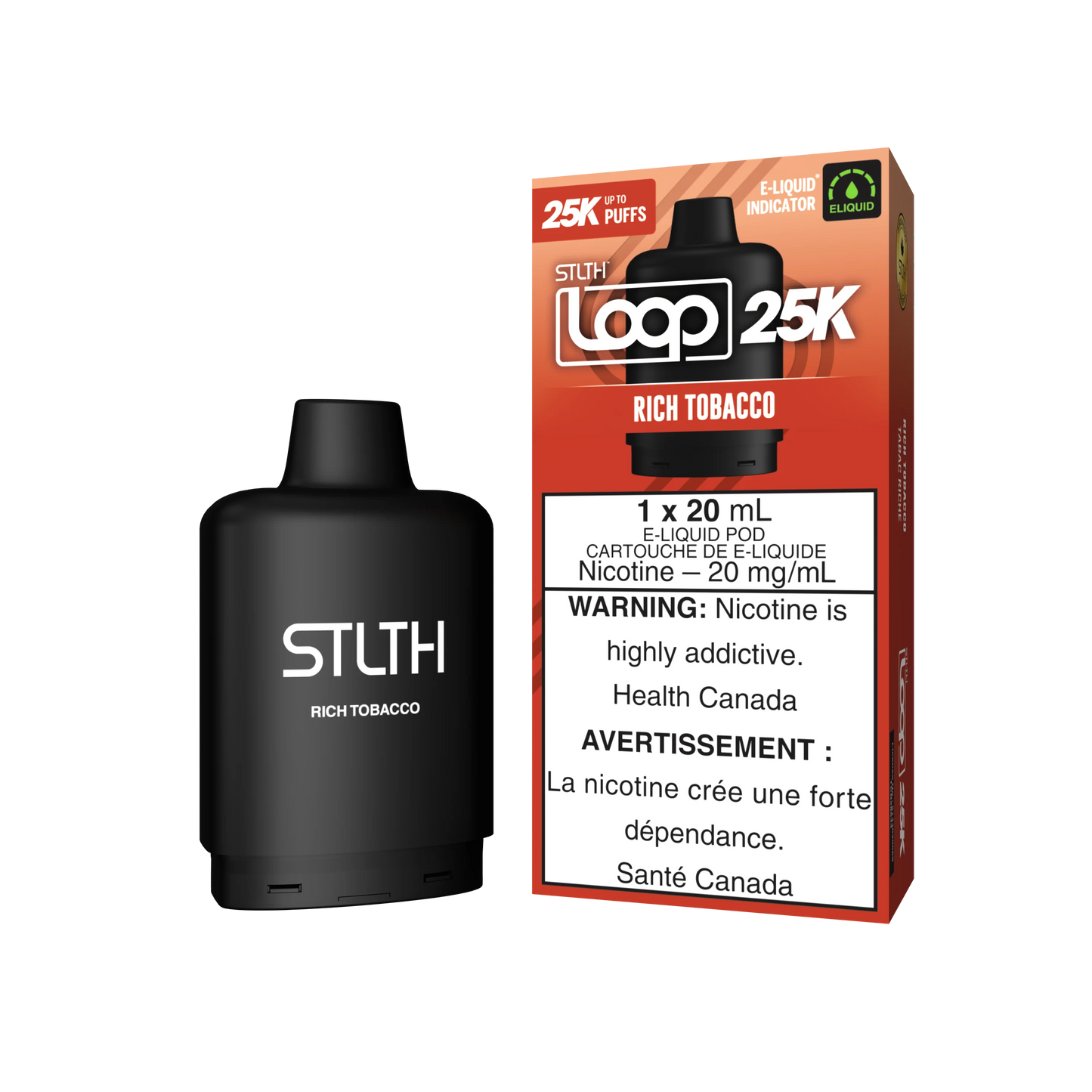 Stlth Loop Pod 25K Rich Tobacco 20mg - 20ml (Provincial)
