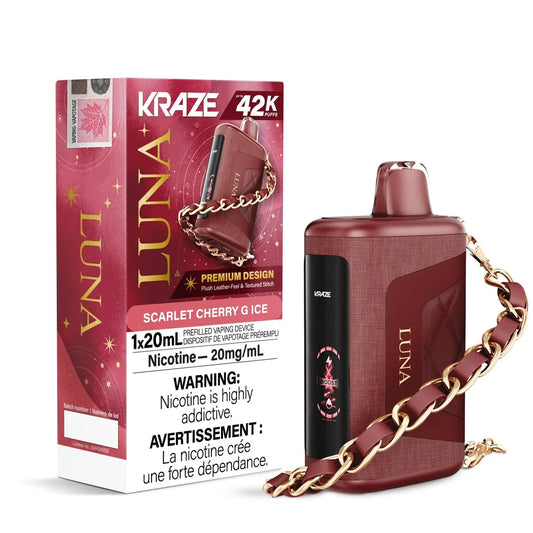 Kraze Luna 42K Scarlet Cherry G Ice 20mg disposable (Provincial)