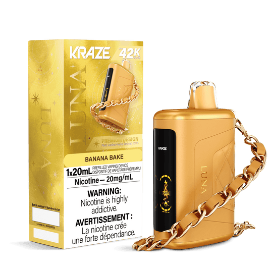 Kraze Luna 42K Banana Bake 20mg disposable (Provincial)