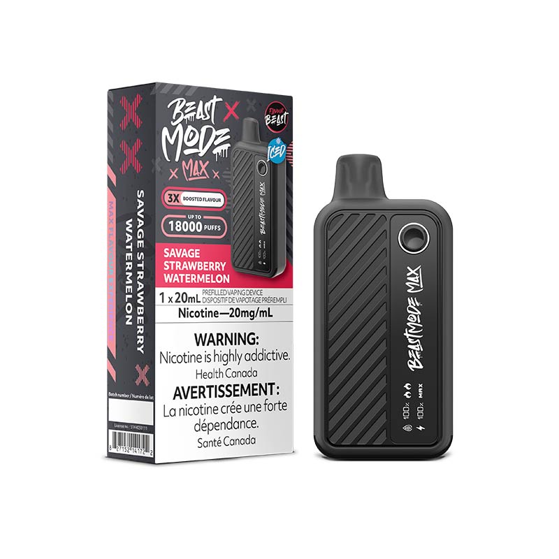 Flavour Beast Mode Max 18k Savage Strawberry Watermelon Iced 20mg disposable (Provincial)