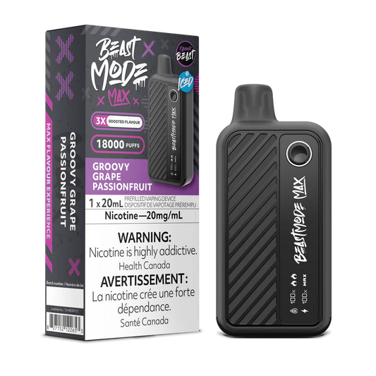 Flavour Beast Mode Max 18k Groovy Grape Passionfruit  Iced 20mg disposable (Provincial