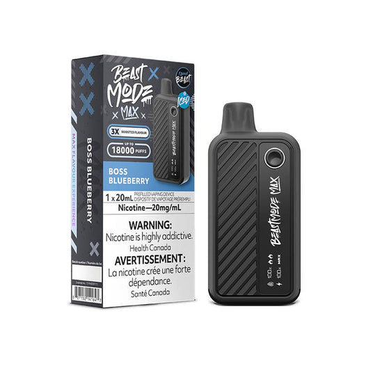 Flavour Beast Mode Max 18k Boss Blueberry Iced 20mg disposable (Provincial