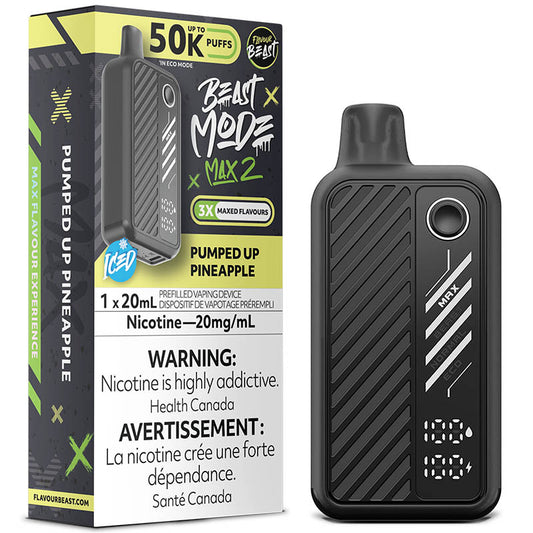 Flavour Beast Mode Max2 50k Pumped Up Pineapple Iced 20mg disposable (Provincial)