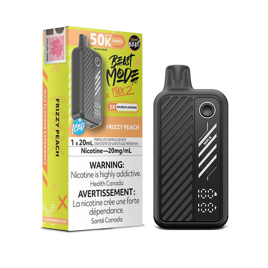 Flavour Beast Mode Max2 50k Frizzy Peach Iced 20mg disposable (Provincial)