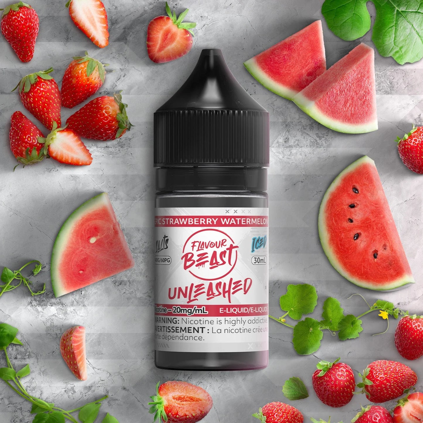 Flavour Beast E-liquid Unleashed Epic Strawberry Watermelon Iced 20mg/30ml (Provincial)