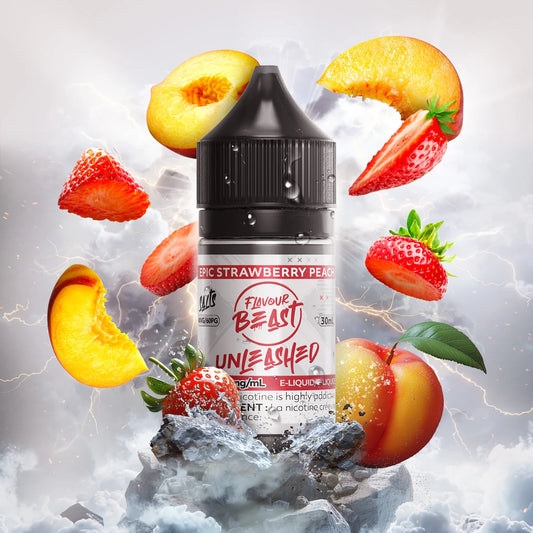 Flavour Beast E-liquid Unleashed Epic Strawberry Peach 20mg/30ml (Provincial)