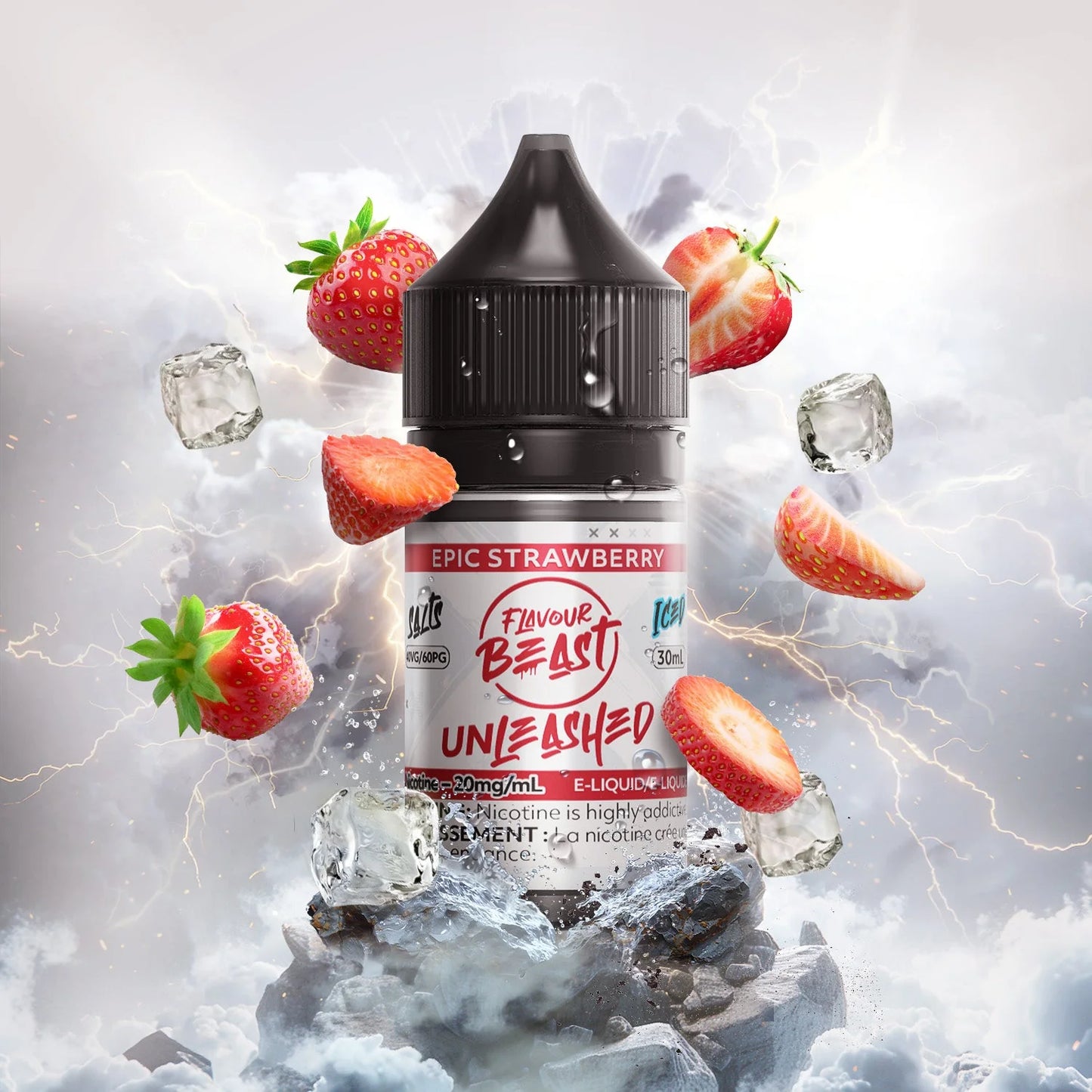 Flavour Beast E-liquid Unleashed Epic Strawberry Iced 20mg/30ml (Provincial)