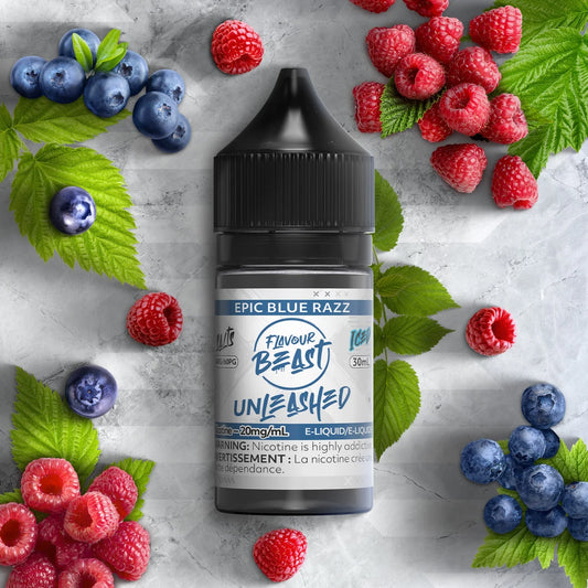 Flavour Beast E-liquid Unleashed Epic Blue Razz Iced 20mg/30ml (Provincial)