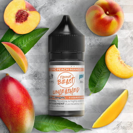 Flavour Beast E-liquid Unleashed Epic Peach Mango Iced 20mg/30ml (Provincial)