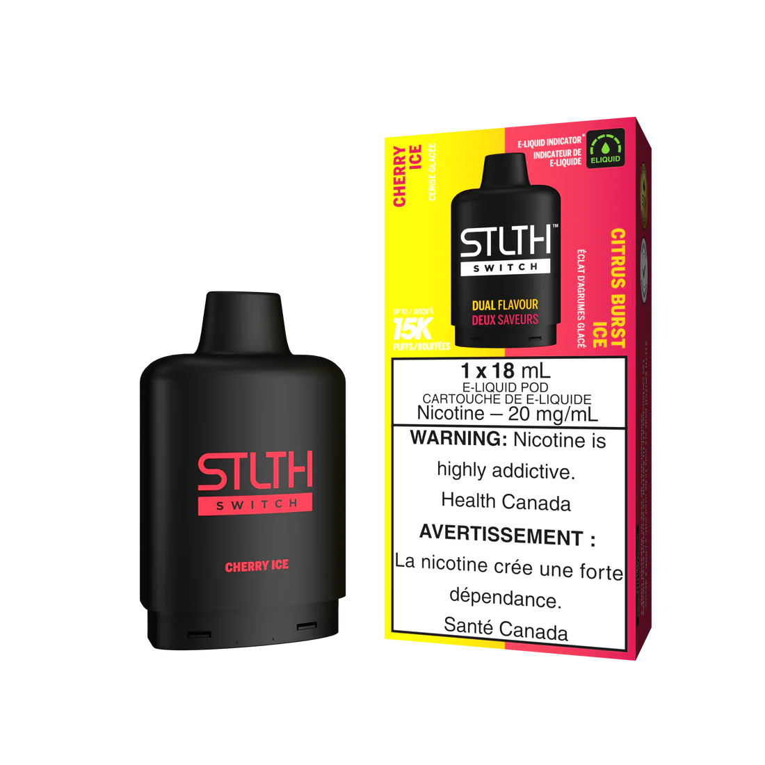 Stlth Loop Switch 15K (Dual pod) Cherry Ice & Citrus Burst Ice 20mg (Provincial)
