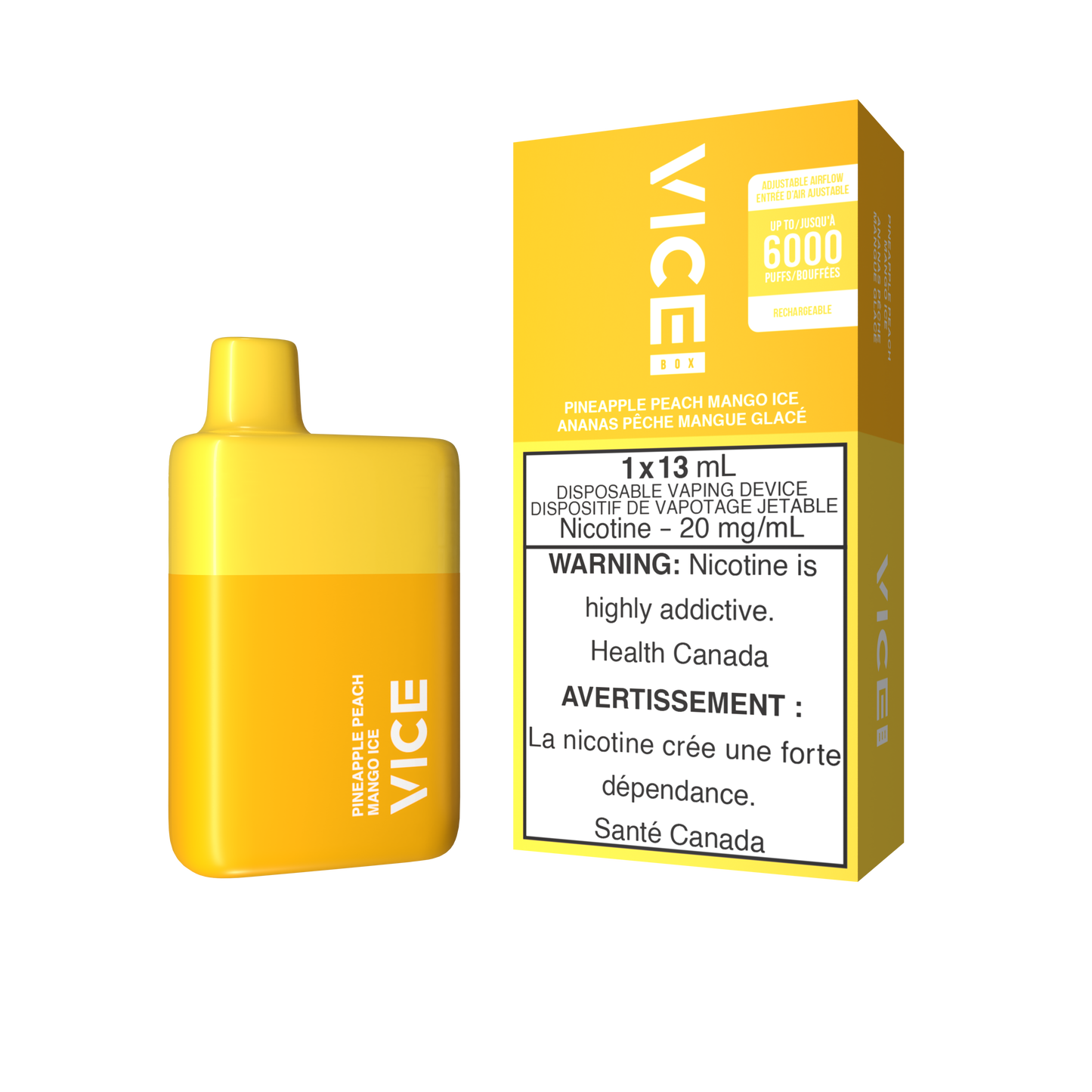 Vice Box 6000 Pineapple Peach Mango Ice 20mg/mL disposable (Provincial)