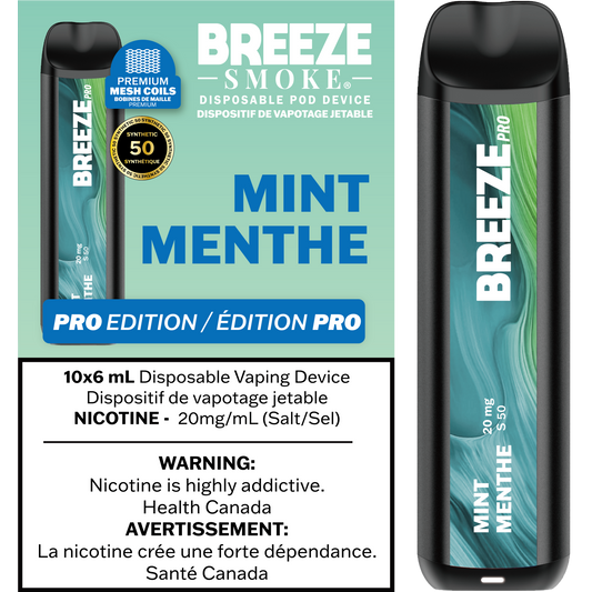 Breeze Pro Synthetic 50 2000 Mint 20mg/mL disposable(Provincial)