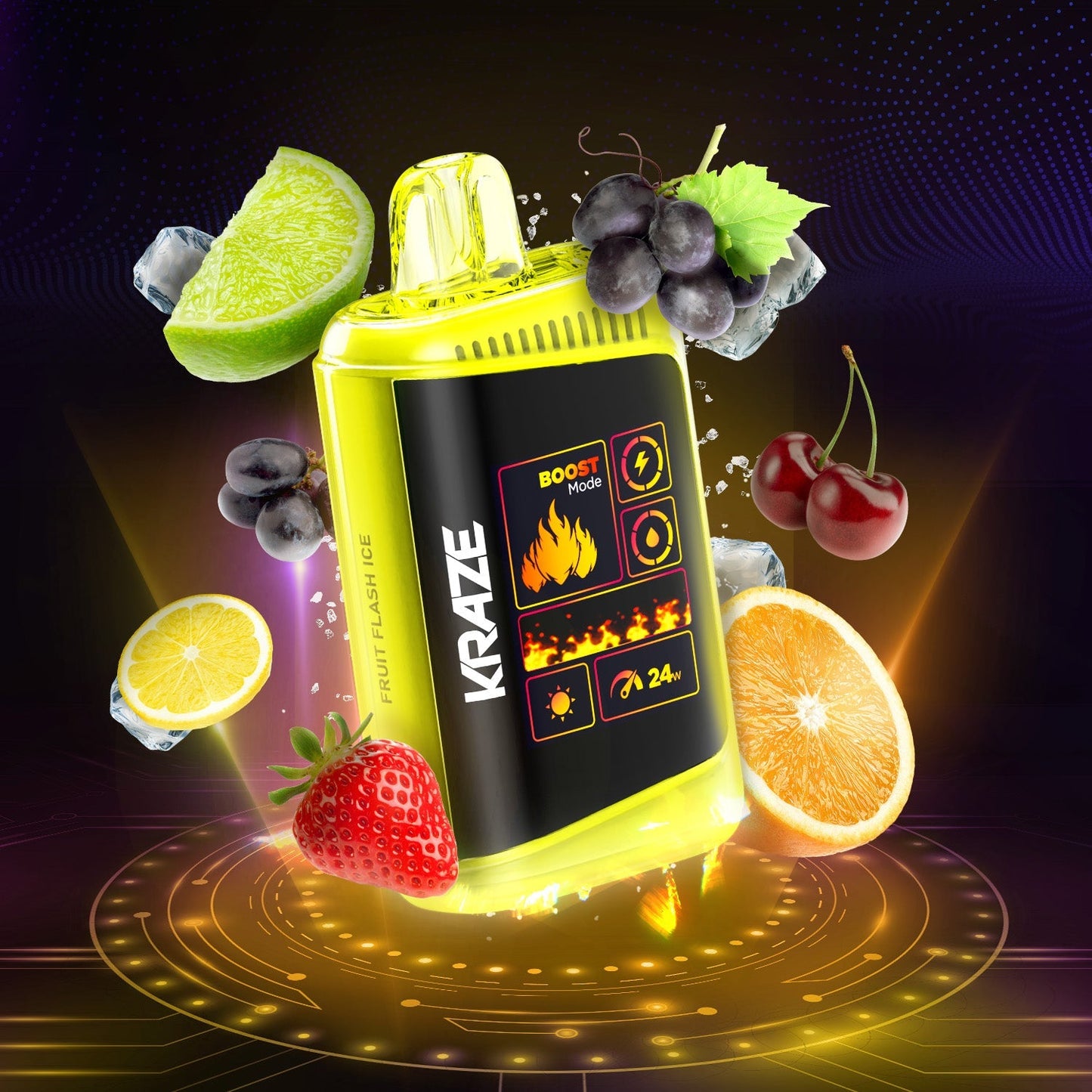Kraze HD Mega 20K Fruit flash ice 20mg/mL disposable (Provincial)
