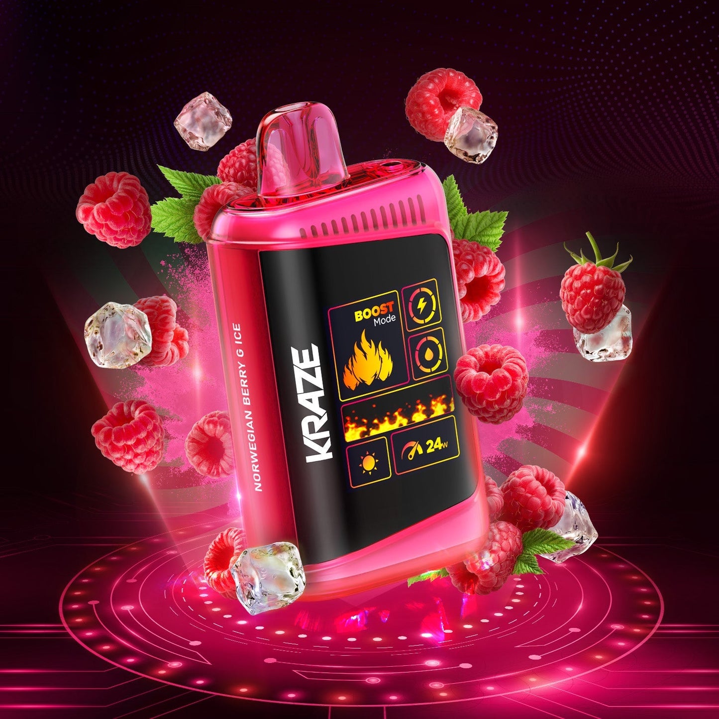 Kraze HD Mega 20K Norwegian Berry G Ice 20mg disposable (Provincial)