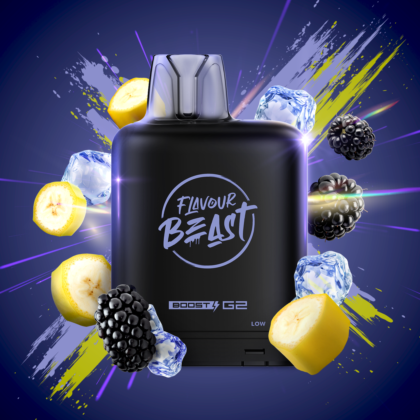 Flavour Beast LevelX Boost Pod G2 25K Blazin' Banana Blackberry 20mg (Provincial)
