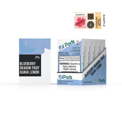 Zpods Blueberry Dragon Fruit Guava  20mg (Provincial)